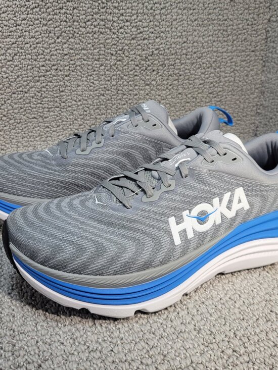 Hoka One One Gaviota 5 Men\'s Size 9D Limestone Diva Blue Running Shoes 1127929 main image 10